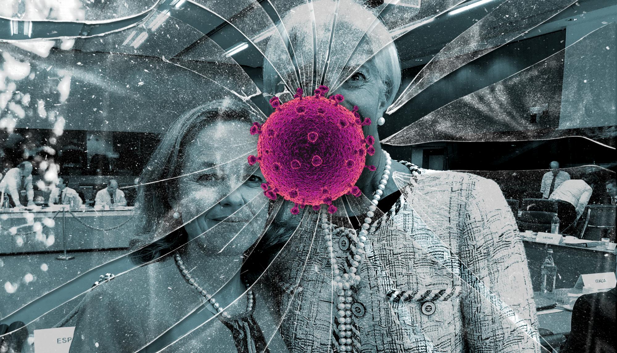 montaje coronavirus lagarde calviño